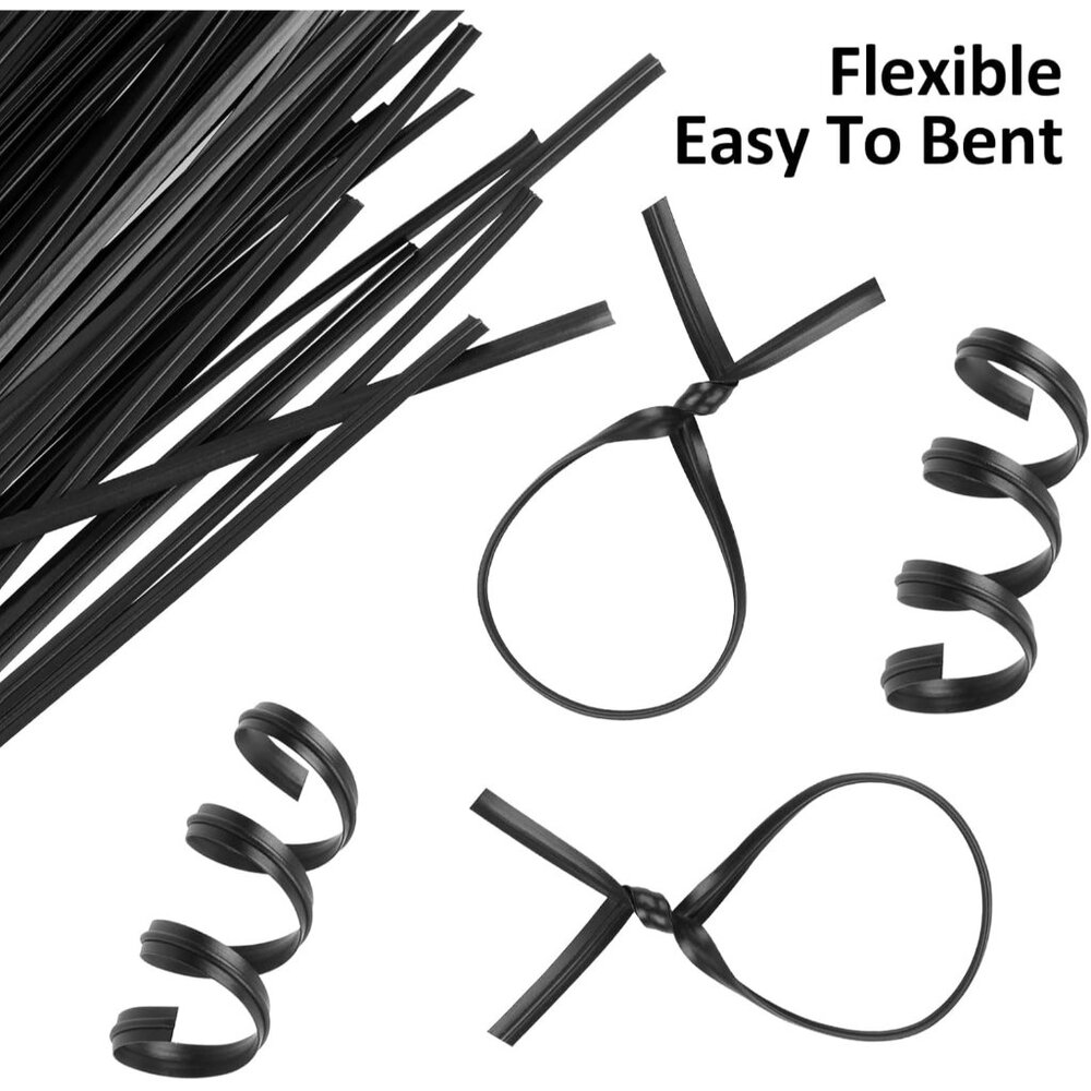 300 Pcs Plastic 5" Twist Ties for Bags, Wire Ties Reusable Twist Bread Ties for - Picture 5 of 7